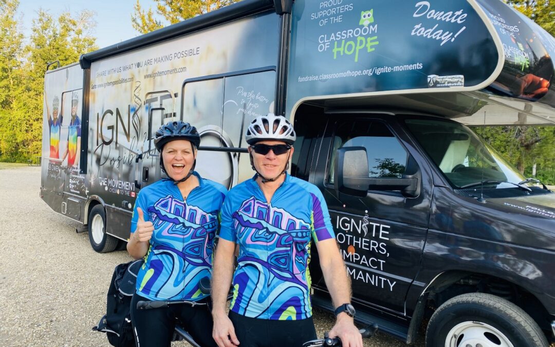 Albertan couple cycling across Canada make a stop in Timmins to inspire