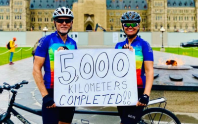 Red Deerians return from tandem bike ride across Canada