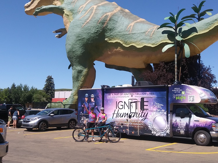 Couple Riding Across Canada To Ignite Humanity Came Through Drumheller